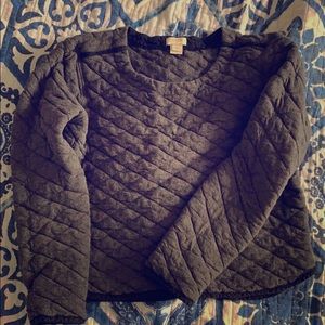 XS Crop Top Jcrew Quilted Sweater